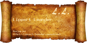 Lippert Leander névjegykártya